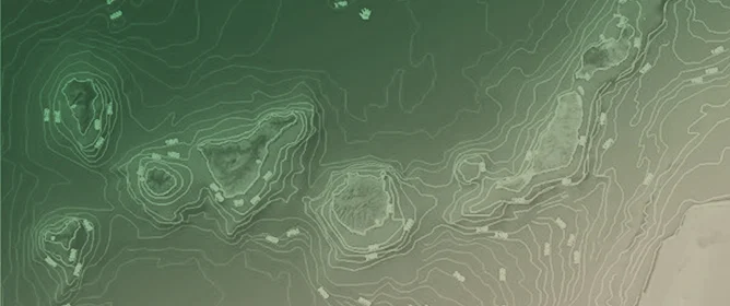 Abstract gradient representing desk-side movement and energy release at a remote workstation